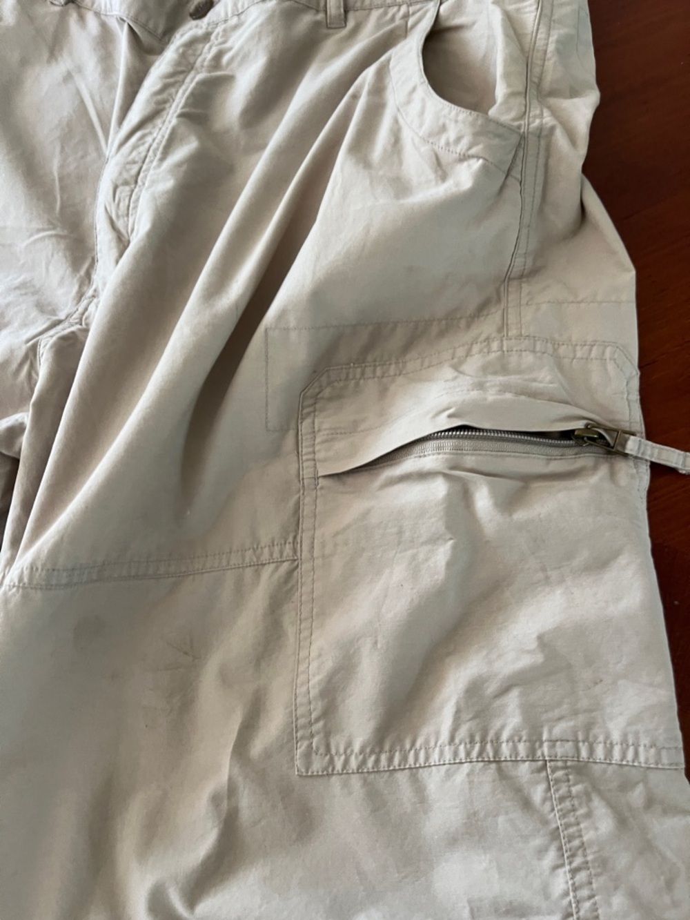 Vintage Chaps Ralph Lauren Convertible Cargo Pants 38 Khaki Zip Off Shorts - Picture 5 of 10